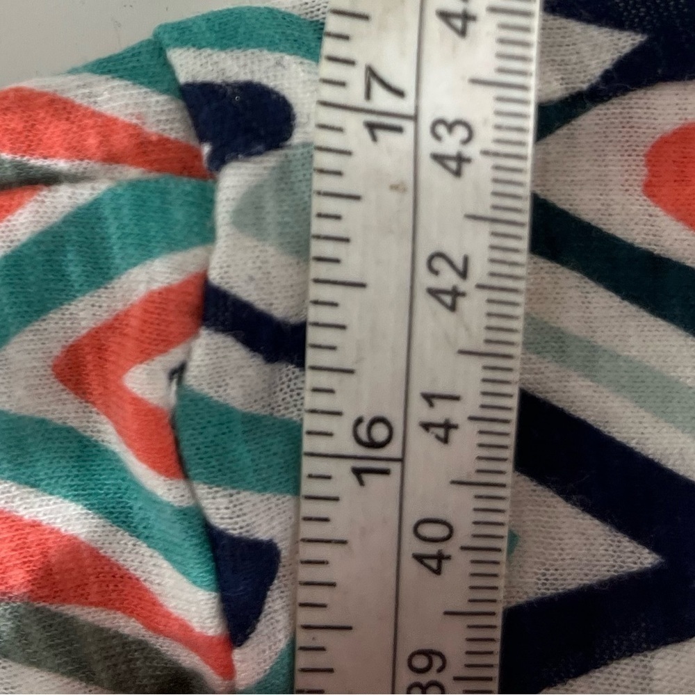 ROXY Womens Size XL Chevron Colourful MIDI Length Roll Too Waistband Skirt Beach - Picture 8 of 9